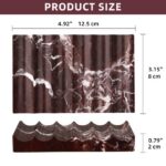 TABHOUKIT Luxury Marble Soap Dish Tray,Rectangle Stone Marble Soap Tray,Self Draining Soap Holder for Bathroom, Kitchen (Rosso Lepanto)