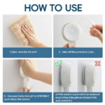 TAILI Double Layer Soap Dish Suction Cup Soap Holder, Strong Sponge Holder for Shower, Bathroom, Tub and Kitchen Sink, Drill-Free, Removable