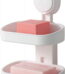 TAILI Double Layer Soap Dish Suction Cup Soap Holder, Strong Sponge Holder for Shower, Bathroom, Tub and Kitchen Sink, Drill-Free, Removable