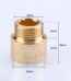 Tap Extension G1/2 Thread Brass Connector For Drinking Water Heating Install For Connection Copper Pipe Water Pipe Accessories