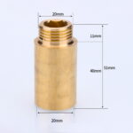 Tap Extension G1/2 Thread Brass Connector For Drinking Water Heating Install For Connection Copper Pipe Water Pipe Accessories