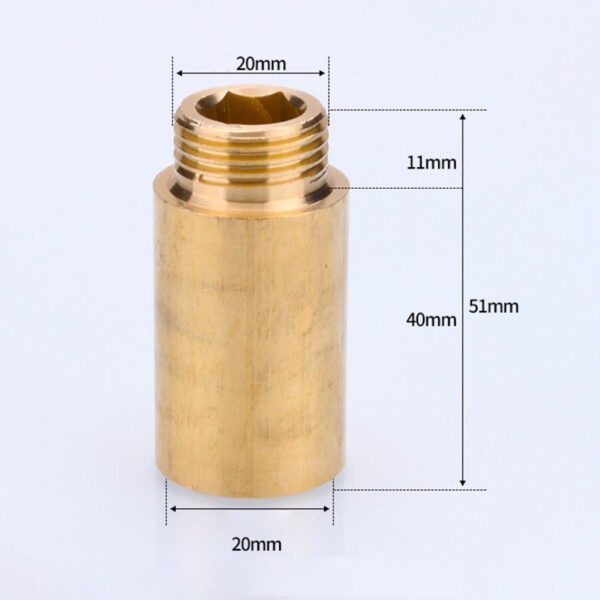 Tap Extension G1/2 Thread Brass Connector For Drinking Water Heating Install For Connection Copper Pipe Water Pipe Accessories