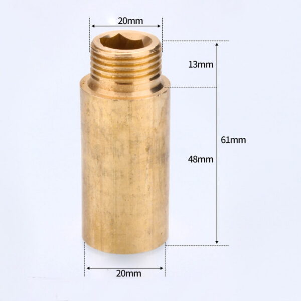 Tap Extension G1/2 Thread Brass Connector For Drinking Water Heating Install For Connection Copper Pipe Water Pipe Accessories