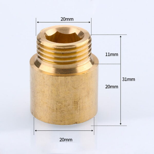 Tap Extension G1/2 Thread Brass Connector For Drinking Water Heating Install For Connection Copper Pipe Water Pipe Accessories