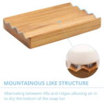 Teak soap Dish for Shower by HTB, Wood Decorative Bath soap Holder Heightened Base Design to Keep Soap Dry in Kitchen, Bathroom, Sink, Bathtub, Cute Wooden soap Saver for Hand...