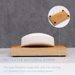 Teak soap Dish for Shower by HTB, Wood Decorative Bath soap Holder Heightened Base Design to Keep Soap Dry in Kitchen, Bathroom, Sink, Bathtub, Cute Wooden soap Saver for Hand...