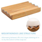 Teak soap Dish for Shower by HTB, Wood Decorative Bath soap Holder Heightened Base Design to Keep Soap Dry in Kitchen, Bathroom, Sink, Bathtub, Cute Wooden soap Saver for Hand...