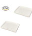 Tetra-Teknica Less is More Series SD-2P Porcelain Soap Dish, Color White, 2 per Pack