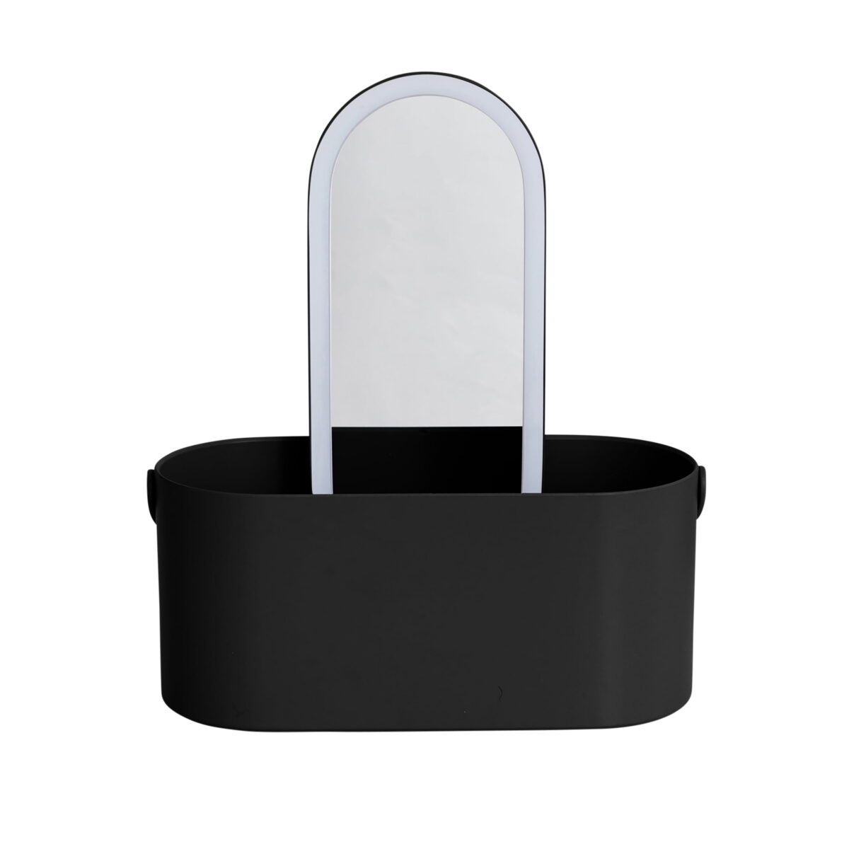 Thinkspace Beauty Storage Organizer with LED Mirror, Black