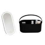 Thinkspace Beauty Storage Organizer with LED Mirror, Black