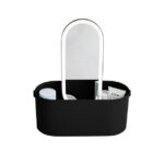 Thinkspace Beauty Storage Organizer with LED Mirror, Black