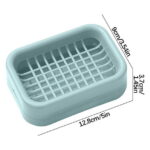 TOPRenddon Double-Layer Bar Soap Holder Bar Soap Holder for Shower Soap Dish with Drain Soap Saver Box Container Plastic Soap Dish for Bathroom Counter,Kitchen,Toilet,Soap