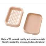 TOPRenddon Double-Layer Bar Soap Holder Bar Soap Holder for Shower Soap Dish with Drain Soap Saver Box Container Plastic Soap Dish for Bathroom Counter,Kitchen,Toilet,Soap