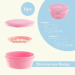 TPBSITNS 4 Pcs Portable Travel Soap Container, Plastic Leak Proof Shampoo Bar Soap Holder with Lid, Self Draining Round Waterproof Travel Soap Dishes Soap Case Box for Bathroom...