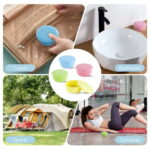 TPBSITNS 4 Pcs Portable Travel Soap Container, Plastic Leak Proof Shampoo Bar Soap Holder with Lid, Self Draining Round Waterproof Travel Soap Dishes Soap Case Box for Bathroom...