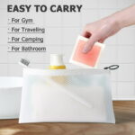 Travel Soap Case,Clear Bar Soap Travel Container,Square Soap Holder,Square Gym Soap Holder with Draining Pad,Soap Dish for Bathroom Shower Home Outdoor Hiking...
