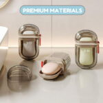 Travel Soap Case, Leakproof Soap Container with Lid, Portable Bar Soap Holder for Traveling, Soap Dish for Bathroom, Shower, Gym, School, Camping, Vacation,...
