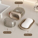 Travel Soap Case, Leakproof Soap Container with Lid, Portable Bar Soap Holder for Traveling, Soap Dish for Bathroom, Shower, Gym, School, Camping, Vacation,...