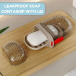 Travel Soap Case, Leakproof Soap Container with Lid, Portable Bar Soap Holder for Traveling, Soap Dish for Bathroom, Shower, Gym, School, Camping, Vacation,...