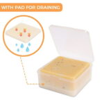 Travel Soap Container Square, Bar Soap Case Storage Holder, Vonpri Soap Dish Shower Square Bathroom Accessories for Traveling Outdoor Camping Gym Fitness (3Pcs Clear)