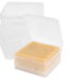 Travel Soap Container Square, Bar Soap Case Storage Holder, Vonpri Soap Dish Shower Square Bathroom Accessories for Traveling Outdoor Camping Gym Fitness (3Pcs Clear)