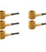 Triani 5Pcs Corn Shaped Cigar Pipes Natural Corn Cob Practice Pipes Straight Varnished Corncob Pipe Black Stem for Beginner