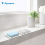 Tripumer 8Pcs Self-Draining Soap Dish Silicone Non-Slip Soap Holder BPA Free Waterfall Drain Soap Protector Suitable for Shower, Bathroom, Kitchen, Bathtub Keep Soap Dry Extend...