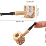 Tutuviw Corn Shaped Cigar Pipes,5Pcs Natural Corn Cob Practice Pipe,Corn Cob Pipe,Pipes Accessories,Disposable Cigar Pipe Kit with Straight Stem for Beginner
