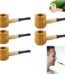 Tutuviw Corn Shaped Cigar Pipes,5Pcs Natural Corn Cob Practice Pipe,Corn Cob Pipe,Pipes Accessories,Disposable Cigar Pipe Kit with Straight Stem for Beginner