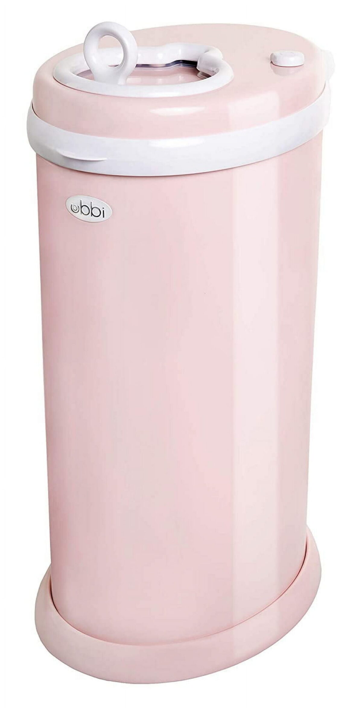 Ubbi Stainless Steel Diaper Pail, Odor Locking, No Special Bag Required, Award-Winning, Registry Must-Have, Blush Pink