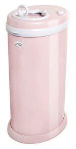 Ubbi Stainless Steel Diaper Pail, Odor Locking, No Special Bag Required, Award-Winning, Registry Must-Have, Blush Pink