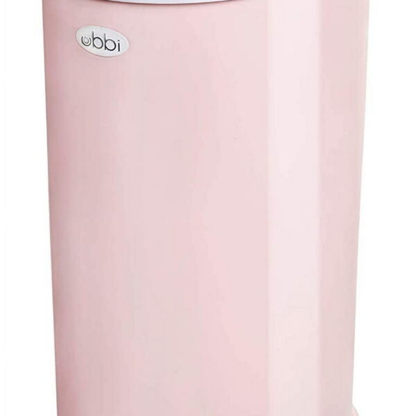 Ubbi Stainless Steel Diaper Pail, Odor Locking, No Special Bag Required, Award-Winning, Registry Must-Have, Blush Pink