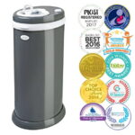 Ubbi Stainless Steel Diaper Pail, Odor Locking, No Special Bag Required, Award-Winning, Registry Must-Have, Slate