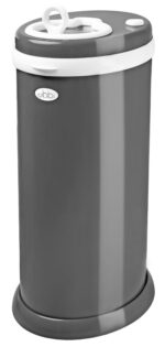 Ubbi Stainless Steel Diaper Pail, Odor Locking, No Special Bag Required, Award-Winning, Registry Must-Have, Slate