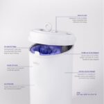 Ubbi Stainless Steel Diaper Pail, Odor Locking, No Special Bag Required, Award-Winning, Registry Must-Have, Terrazzo