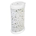 Ubbi Stainless Steel Diaper Pail, Odor Locking, No Special Bag Required, Award-Winning, Registry Must-Have, Terrazzo