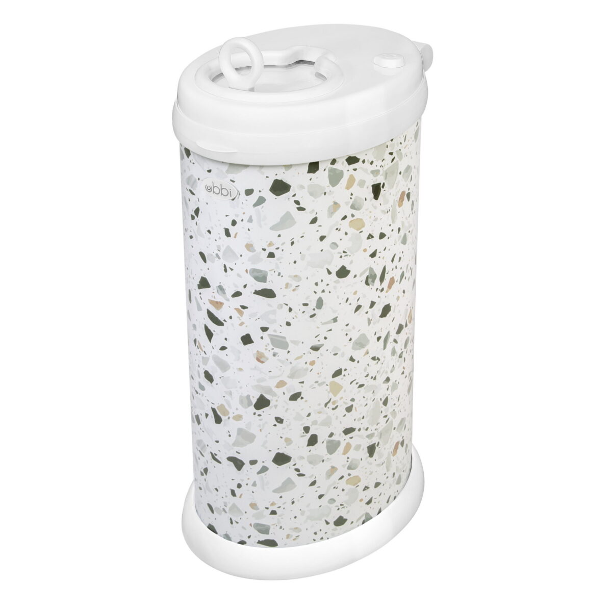 Ubbi Stainless Steel Diaper Pail, Odor Locking, No Special Bag Required, Award-Winning, Registry Must-Have, Terrazzo