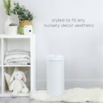 Ubbi Stainless Steel Diaper Pail, Odor Locking, No Special Bag Required, Award-Winning, Registry Must-Have, White