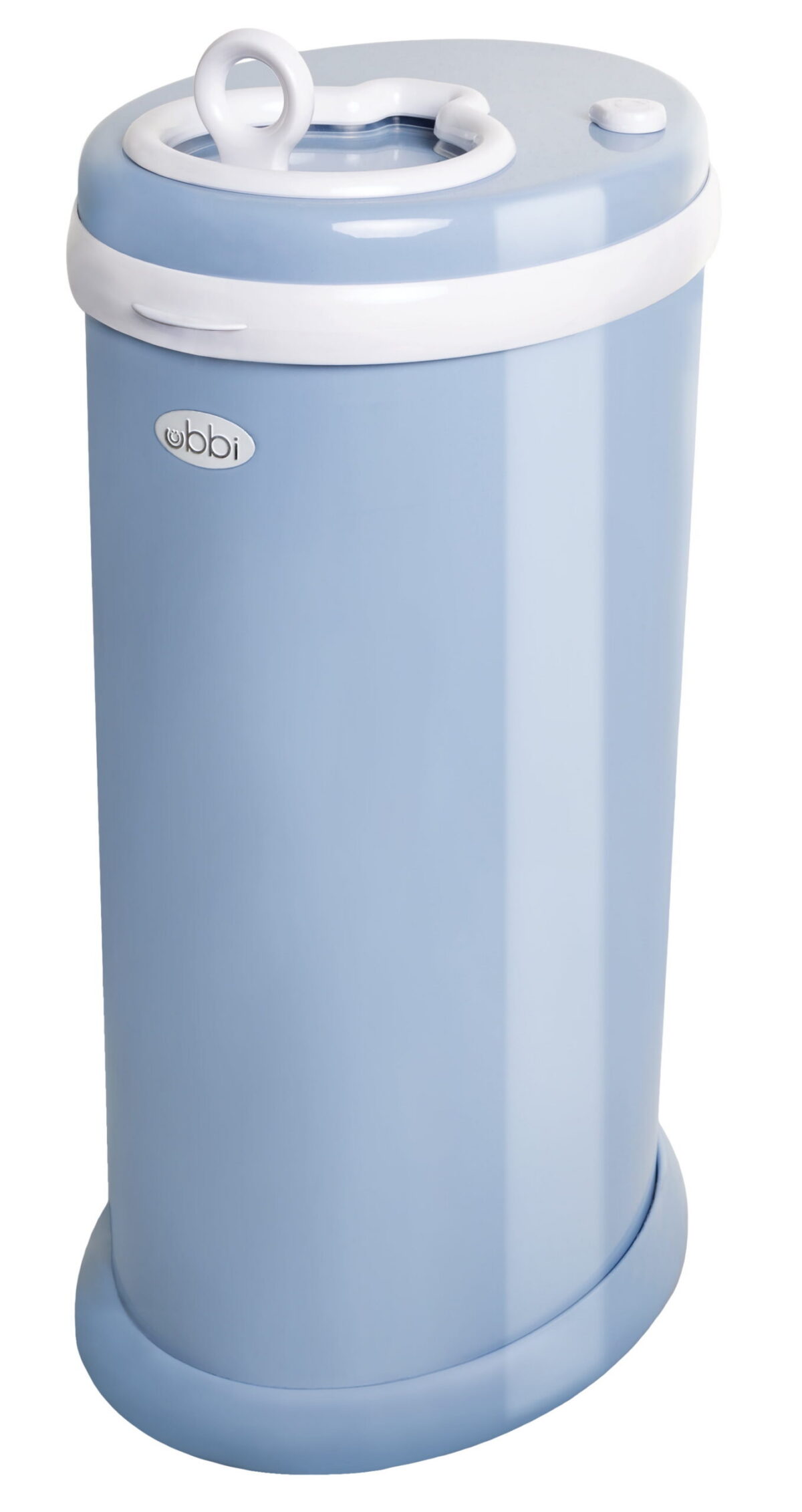 Ubbi Stainless Steel Diaper Pail, Odor Locking, No Special Bag Required, Award-Winning, Registry Must-Have, Cloudy Blue