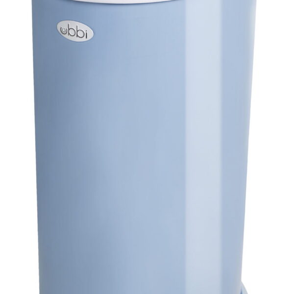 Ubbi Stainless Steel Diaper Pail, Odor Locking, No Special Bag Required, Award-Winning, Registry Must-Have, Cloudy Blue