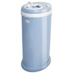 Ubbi Stainless Steel Diaper Pail, Odor Locking, No Special Bag Required, Award-Winning, Registry Must-Have, Cloudy Blue