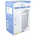 Ubbi Stainless Steel Diaper Pail, Odor Locking, No Special Bag Required, Award-Winning, Registry Must-Have, Gray