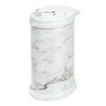 Ubbi Stainless Steel Diaper Pail, Odor Locking, No Special Bag Required, Award-Winning, Registry Must-Have, Woodgrain