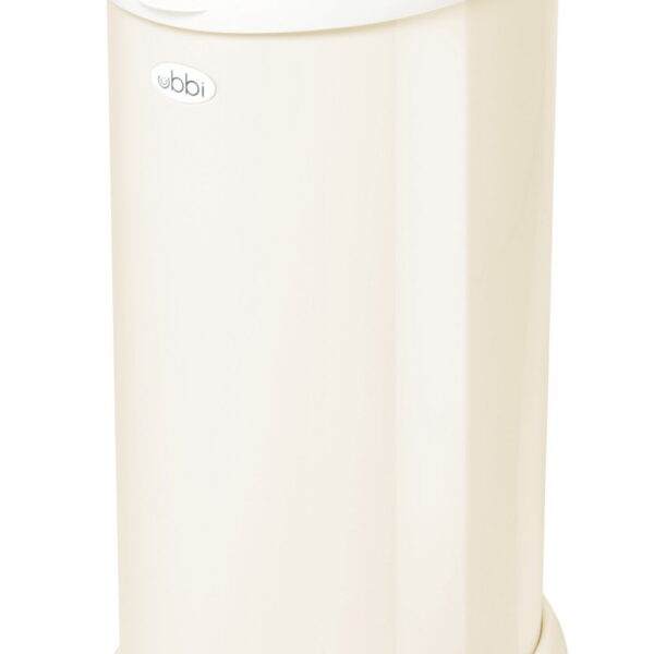 Ubbi Stainless Steel Diaper Pail, Odor Locking, No Special Bag Required, Award-Winning, Registry Must-Have, Ivory