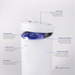 Ubbi Stainless Steel Diaper Pail, Odor Locking, No Special Bag Required, Award-Winning, Registry Must-Have, Ivory