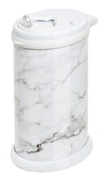 Ubbi Stainless Steel Diaper Pail, Odor Locking, No Special Bag Required, Award-Winning, Registry Must-Have, Marble
