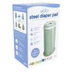 Ubbi Stainless Steel Diaper Pail, Odor Locking, No Special Bag Required, Award-Winning, Registry Must-Have, Marble