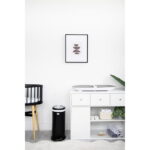 Ubbi Stainless Steel Diaper Pail, Odor Locking, No Special Bag Required, Award-Winning, Registry Must-Have, Matte Black