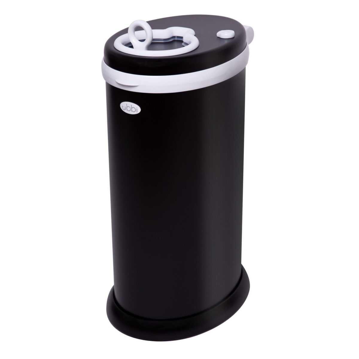 Ubbi Stainless Steel Diaper Pail, Odor Locking, No Special Bag Required, Award-Winning, Registry Must-Have, Matte Black