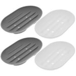unbranded 4 Pcs Dish Soap Holder Dishes for Bathroom Base Sink Sponge Travel